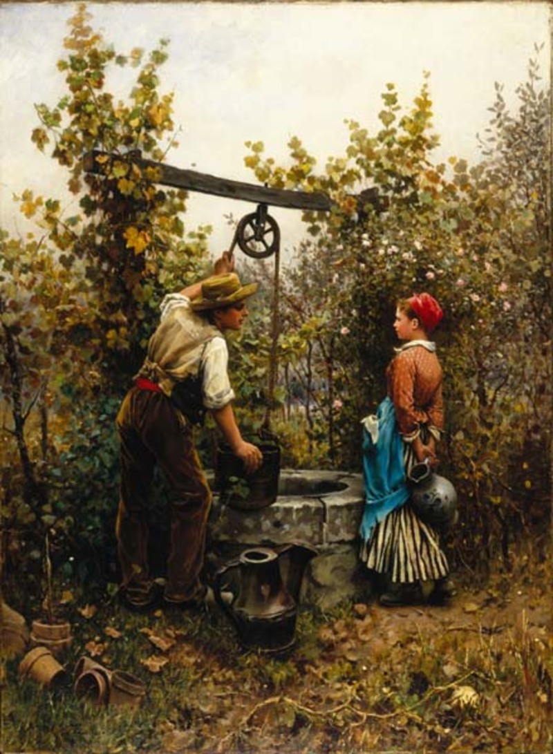 At The Well by Daniel Ridgway Knight